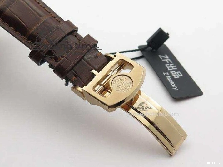 MIROTIME 0410 Unisex Portuguese Real PR RG IW500702 ZF 1:1 Best Edition On Brown Leather Strap A52010 V 7303